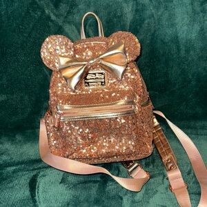 Loungefly Rose Gold Sequin Mini Backpack